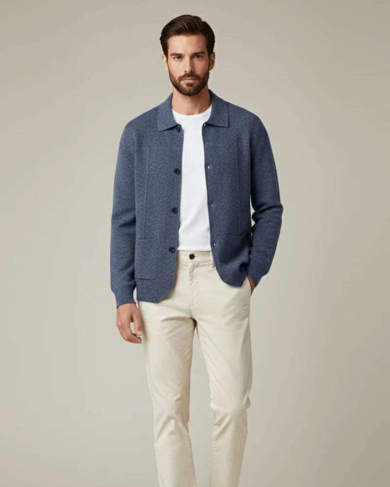 Rowe Cashmere Button Overshirt