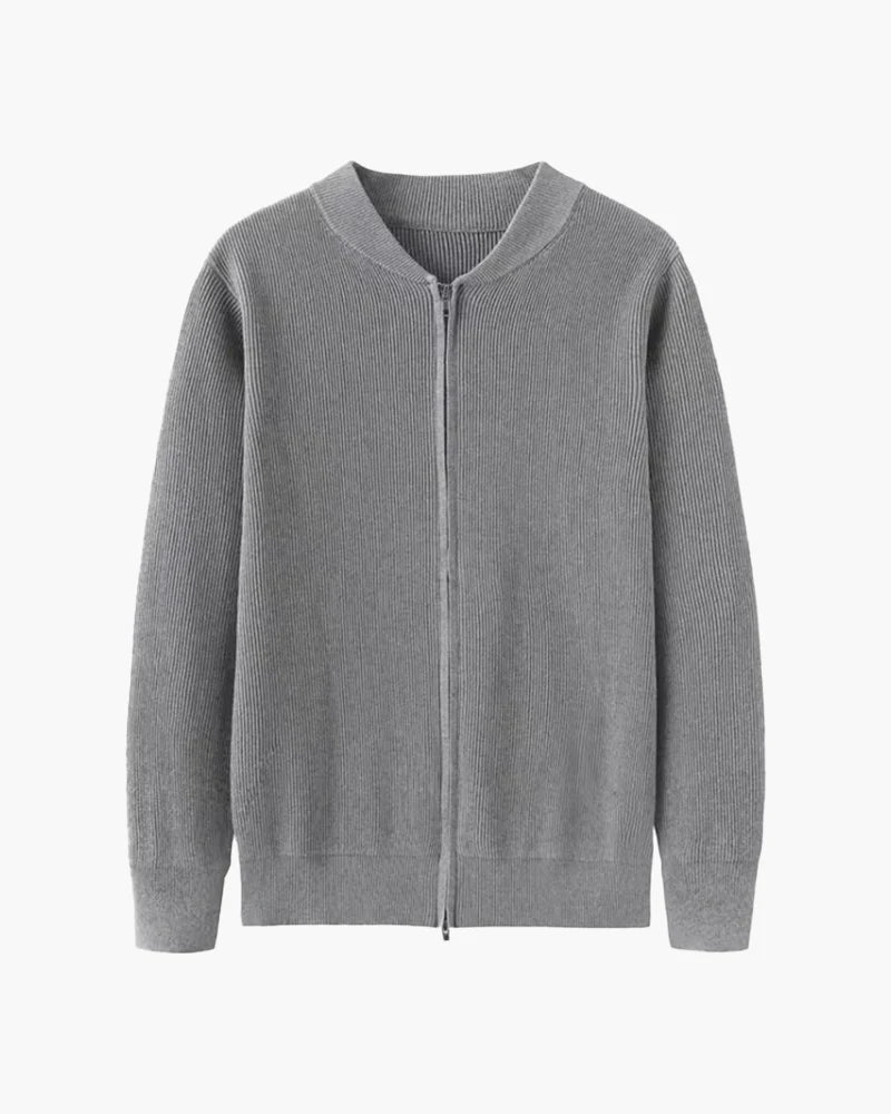 Rowe Rib Knit Zip Cardigan