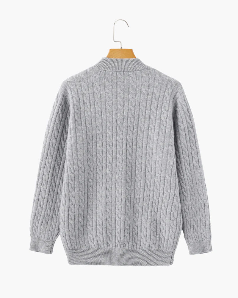 Montague Cashmere Cable Half-Zip