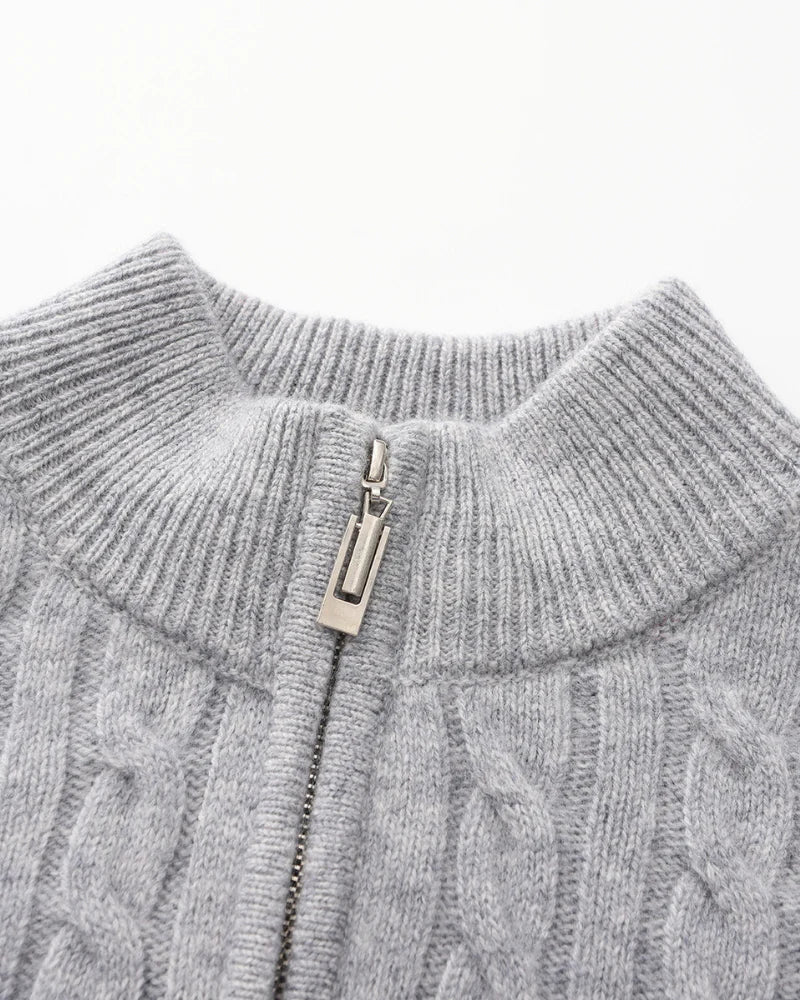 Montague Cashmere Cable Half-Zip