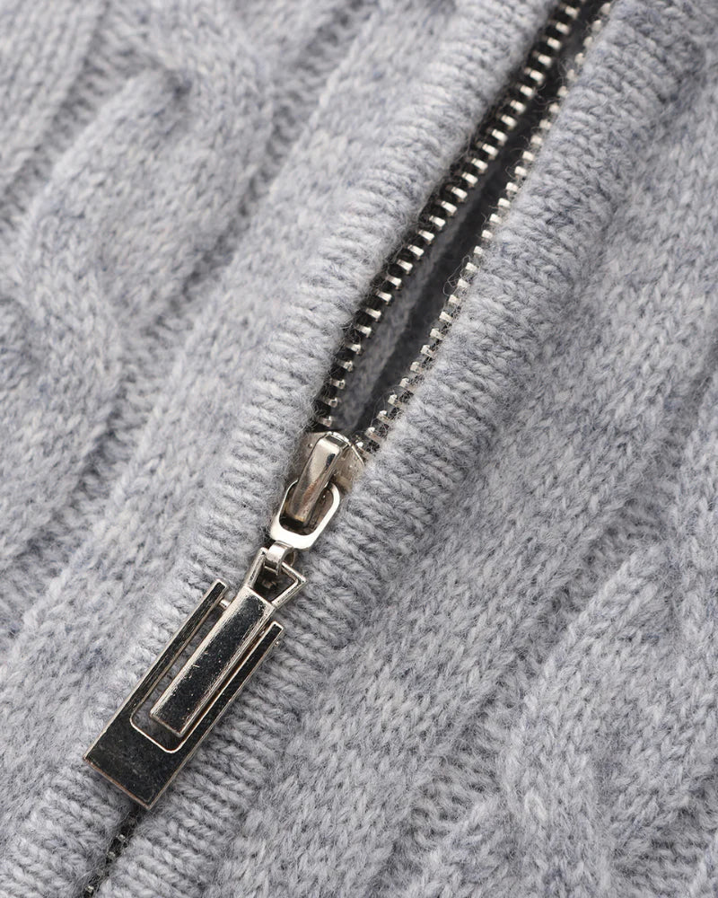Montague Cashmere Cable Half-Zip
