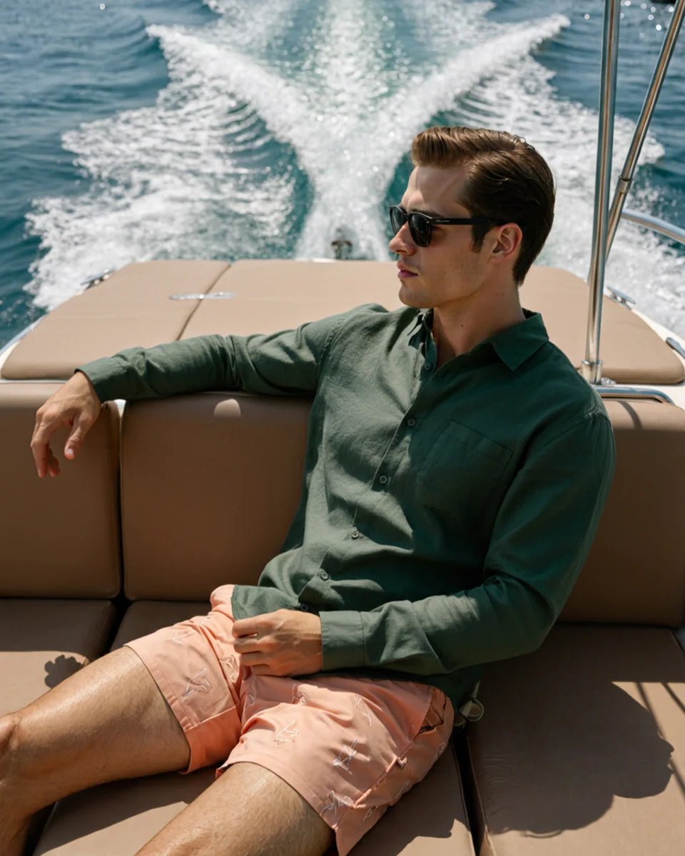 Rowe Classic Linen Shirt Long-sleeve