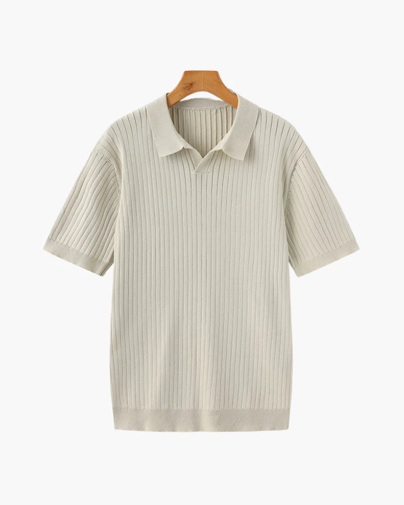 Premium Ribbed Knit Polo