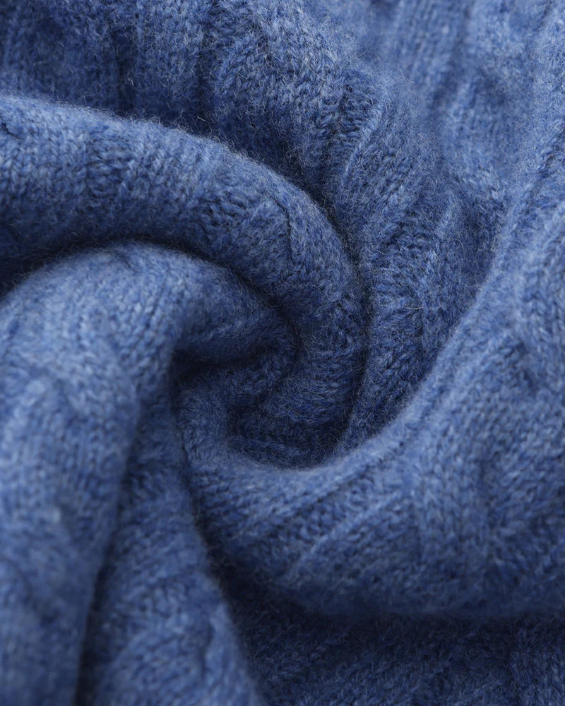 Montague Cashmere Cable Half-Zip