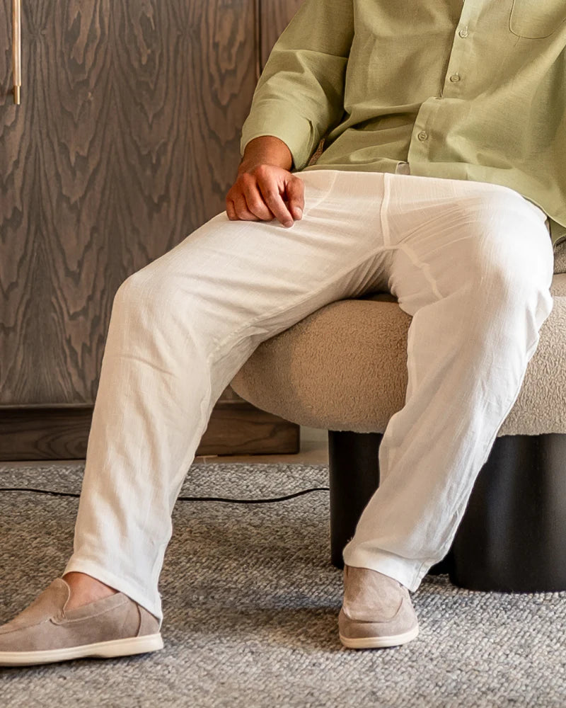 Rowe Slim Linen Trouser