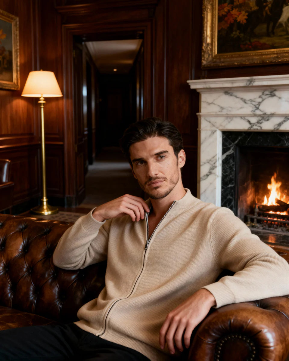 Rowe Cashmere Zip Cardigan