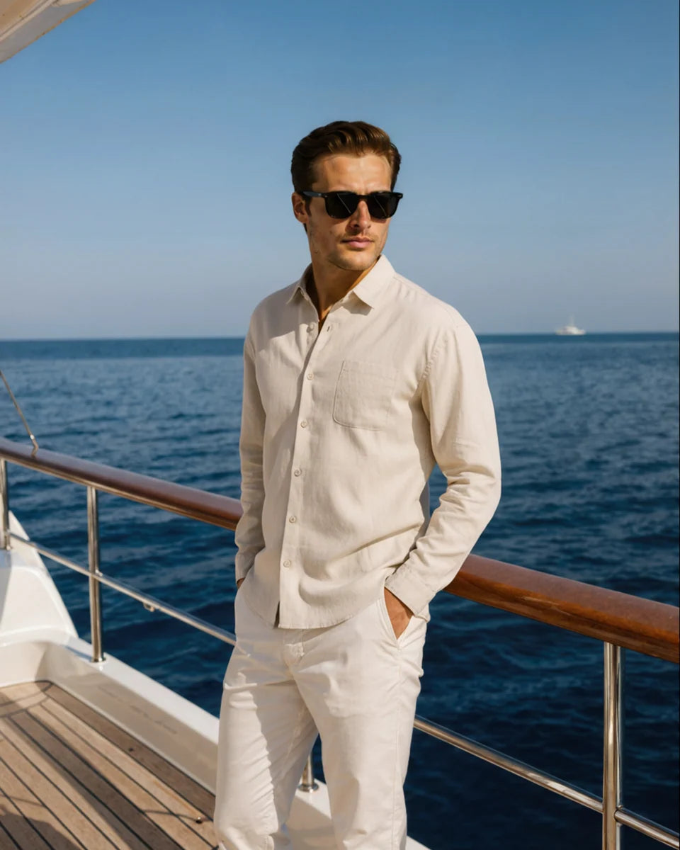 Rowe Classic Linen Shirt Long-sleeve